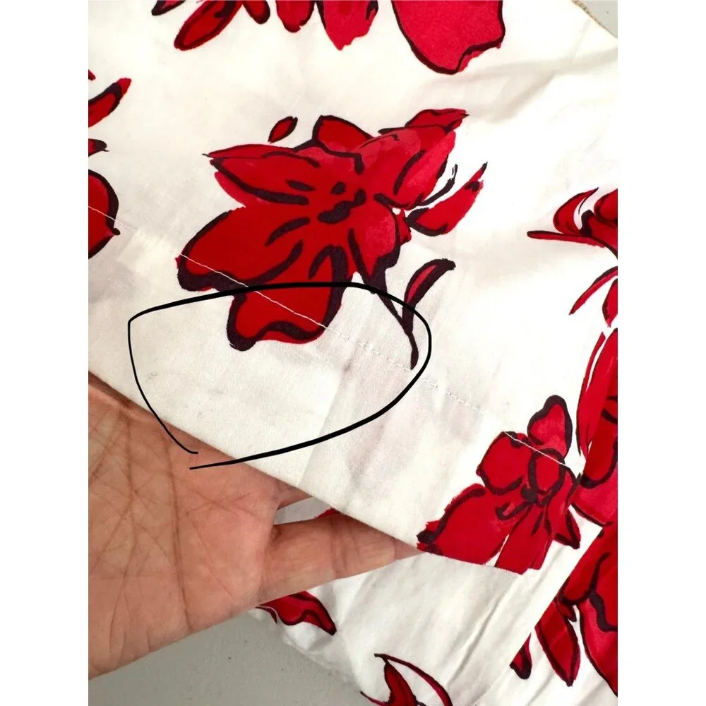 Abercrombie & Fitch Chase One shoulder Cutout floral‎ dress red sz XLP